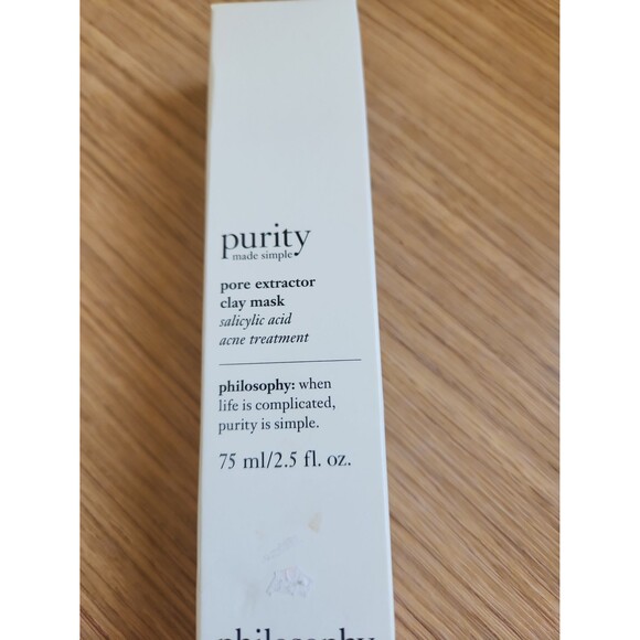 Philosophy Purity Made Simple Pore Extractor Clay Mask 2.5oz 75mL NIB - Picture 2 of 9